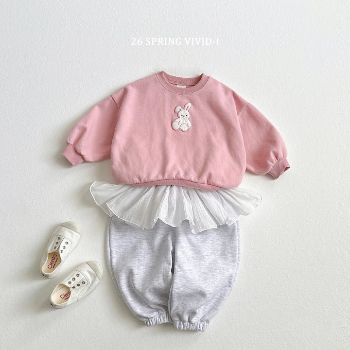 Vivid I - Korean Children Fashion - #kidsshorts - Mini Embroidered Doll Sweatshirt - 5