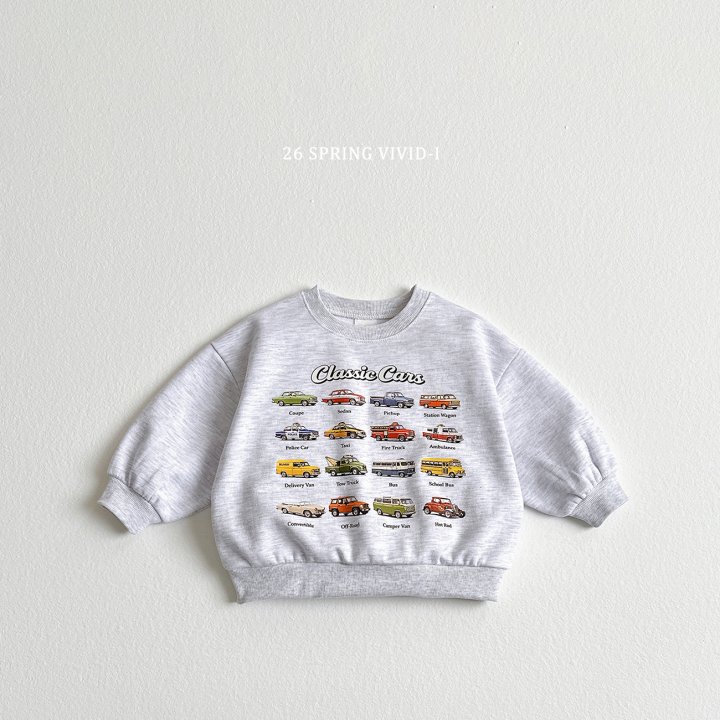 Vivid I - Korean Children Fashion - #kidsshorts - Mini Car Sweatshirt - 3