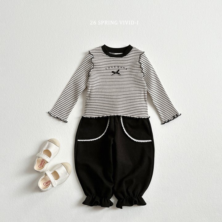 Vivid I - Korean Children Fashion - #kidsshorts - Frill Lace Jogger Pants - 6