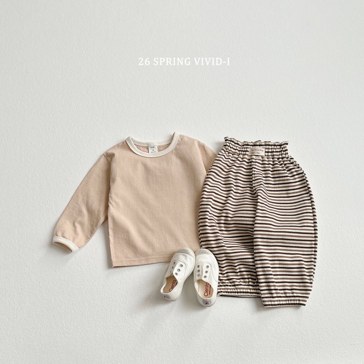 Vivid I - Korean Children Fashion - #kidsshorts - Label Stripe Pants - 6