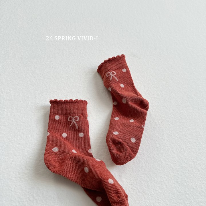 Vivid I - Korean Children Fashion - #kidsshorts - Ribbon Dot Socks - 6