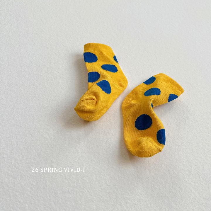 Vivid I - Korean Children Fashion - #kidsshorts - Color Polka Dot Socks - 5