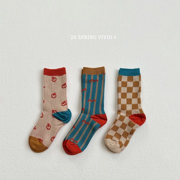 Vivid I - Korean Children Fashion - #kidsshorts - Pattern Socks - 2