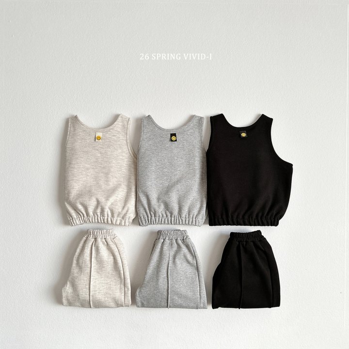 Vivid I - Korean Children Fashion - #kidsshorts - Vest Pintuck Set
