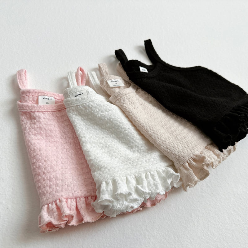 Vivid I - Korean Children Fashion - #kidsshorts - Frill Knit Bustier - 12