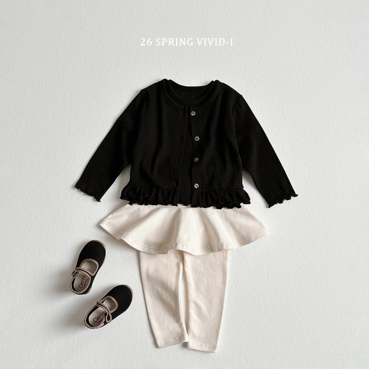 Vivid I - Korean Children Fashion - #kidsshorts - Eyelet Cardigan Set - 11