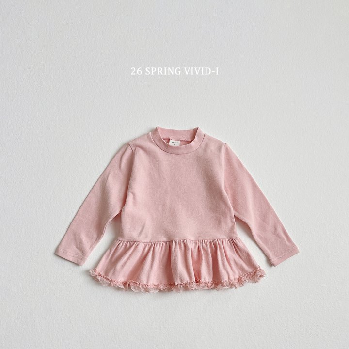 Vivid I - Korean Children Fashion - #kidsshorts - Frill Lace Tee - 3