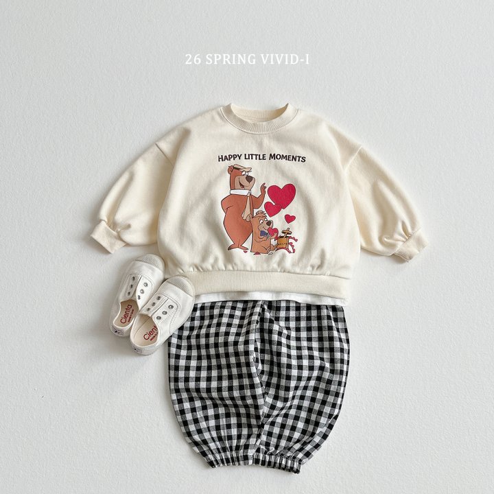 Vivid I - Korean Children Fashion - #kidsstore - Heart Bear Sweatshirt - 10