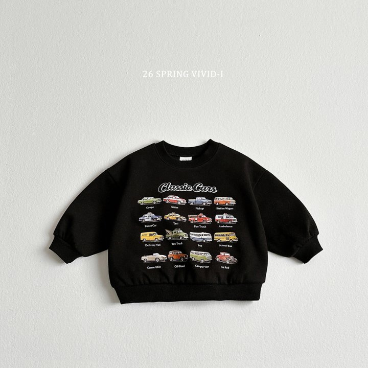 Vivid I - Korean Children Fashion - #kidsshorts - Mini Car Sweatshirt - 4