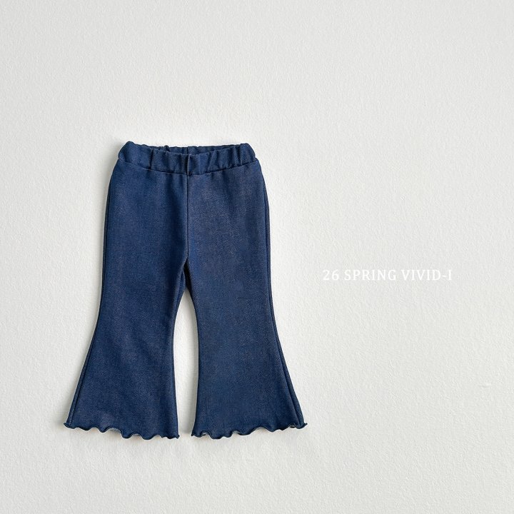 Vivid I - Korean Children Fashion - #kidsstore - Denim Stretch Bootcut Pants - 3