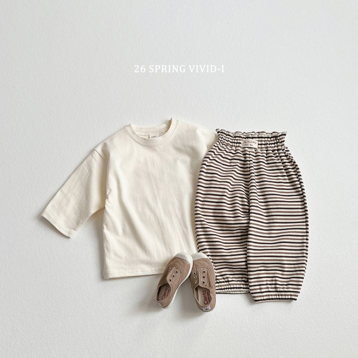 Vivid I - Korean Children Fashion - #kidsstore - Label Stripe Pants - 7