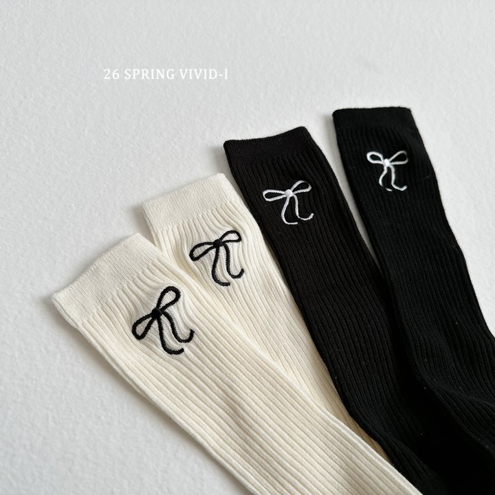 Vivid I - Korean Children Fashion - #kidsstore - Ribbon Knee Socks - 5