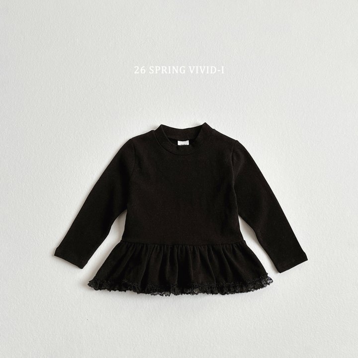 Vivid I - Korean Children Fashion - #kidsshorts - Frill Lace Tee - 4
