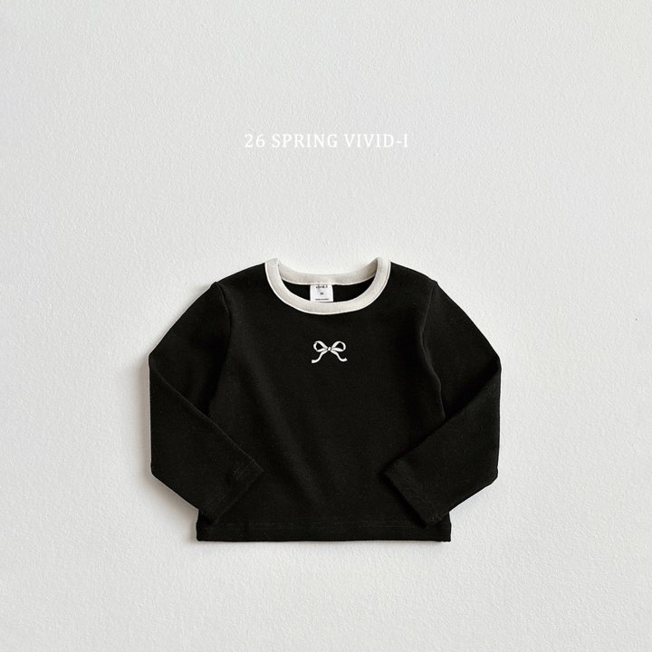 Vivid I - Korean Children Fashion - #kidsstore - Mini Ribbon Color-Block Tee - 3