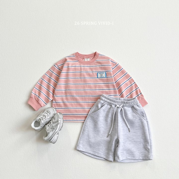 Vivid I - Korean Children Fashion - #kidzfashiontrend - Animal Label Stripe Tee - 11
