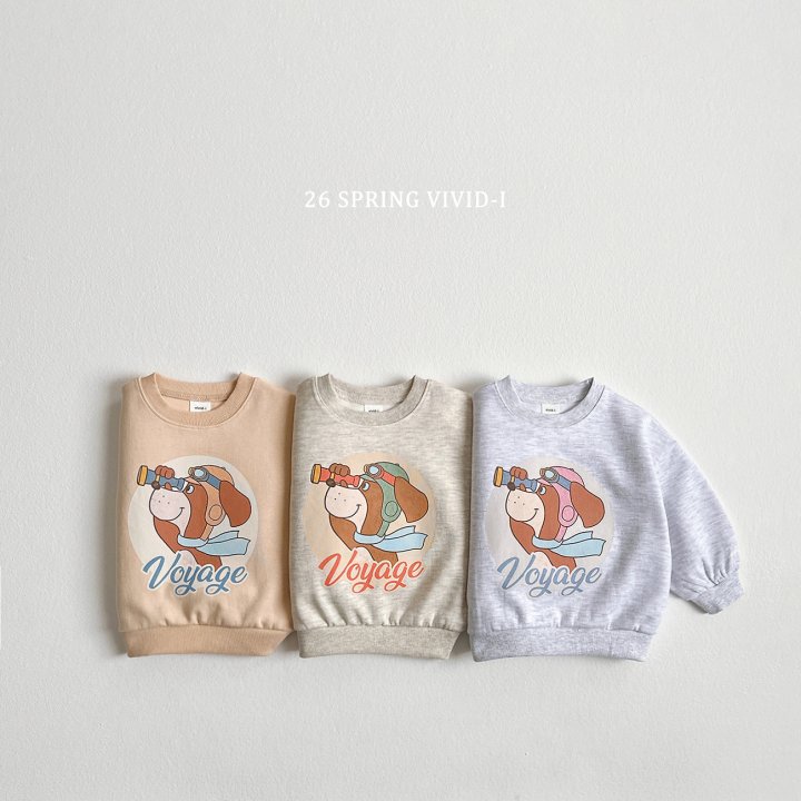 Vivid I - Korean Children Fashion - #kidzfashiontrend - Vintage Dog Sweatshirt