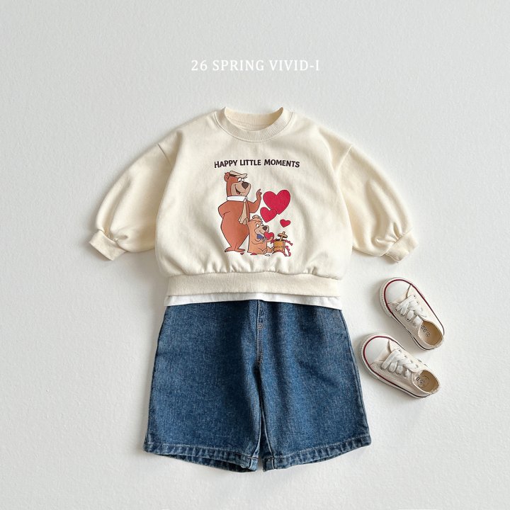 Vivid I - Korean Children Fashion - #kidzfashiontrend - Heart Bear Sweatshirt - 11
