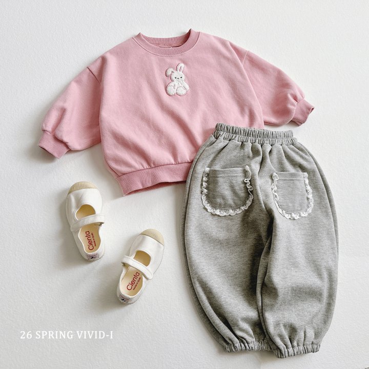 Vivid I - Korean Children Fashion - #kidzfashiontrend - Mini Embroidered Doll Sweatshirt - 7