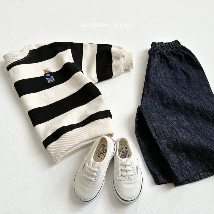 Vivid I - Korean Children Fashion - #kidzfashiontrend - 9-Length Linen Denim Pants - 7
