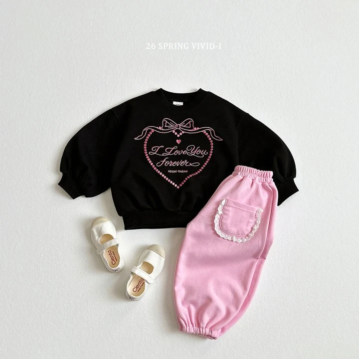 Vivid I - Korean Children Fashion - #kidzfashiontrend - Lace Pocket Jogger Pants - 9