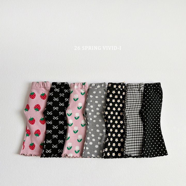 Vivid I - Korean Children Fashion - #kidzfashiontrend - Spring Pattern Bootcut Pants