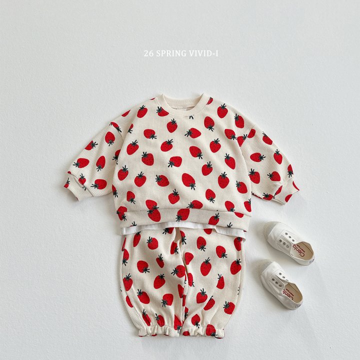 Vivid I - Korean Children Fashion - #kidzfashiontrend - Flower Berry Waffle Set - 3