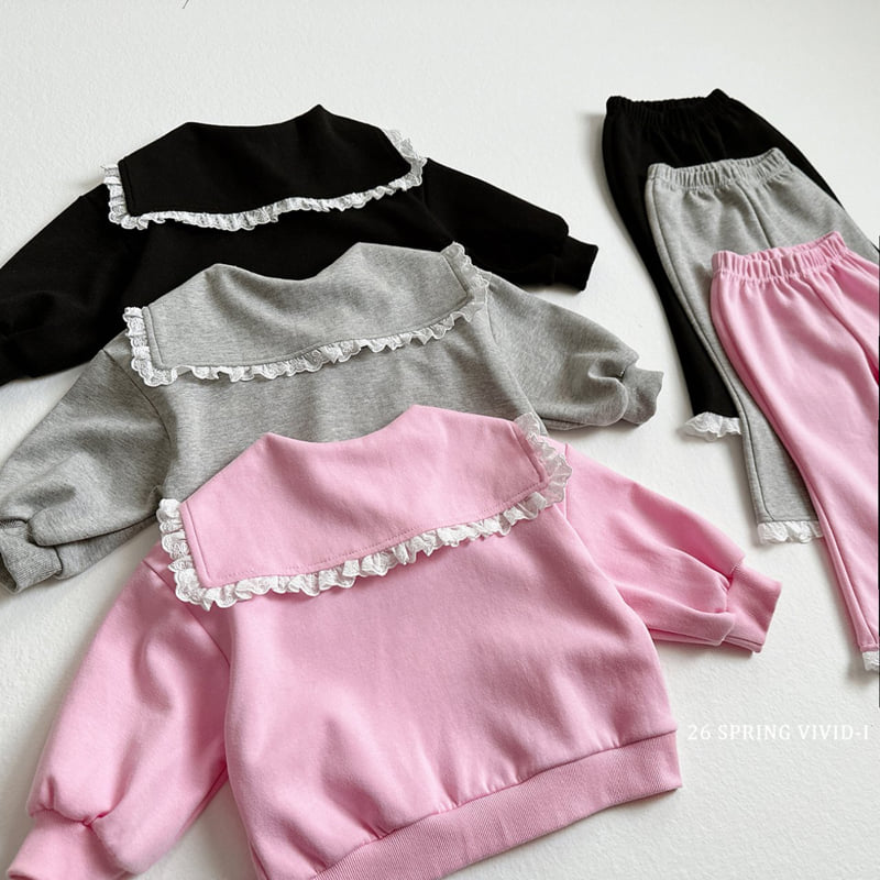 Vivid I - Korean Children Fashion - #kidzfashiontrend - Lace Sailor Set