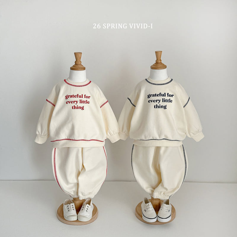 Vivid I - Korean Children Fashion - #kidzfashiontrend - Lettering Stitch Set - 12