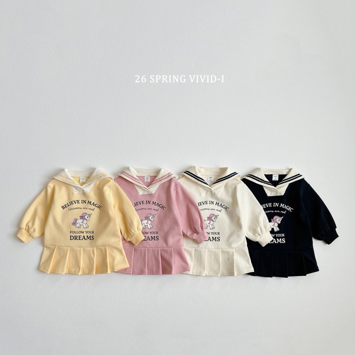 Vivid I - Korean Children Fashion - #kidzfashiontrend - Sailor Unicorn One-piece