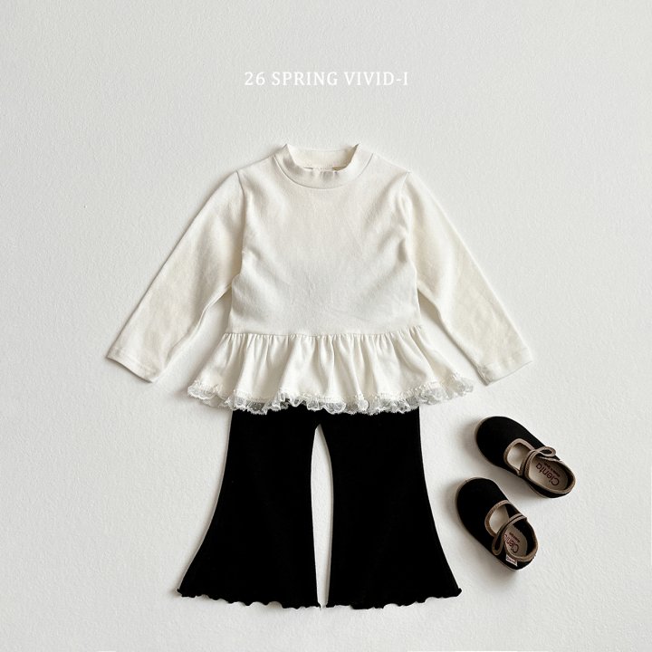 Vivid I - Korean Children Fashion - #kidzfashiontrend - Frill Lace Tee - 5