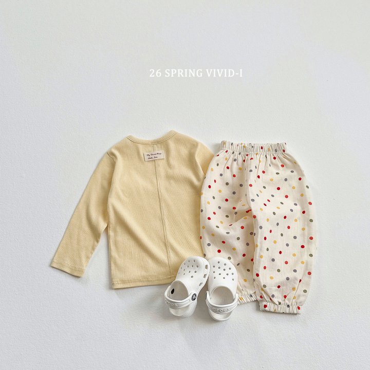 Vivid I - Korean Children Fashion - #littlefashionista - Ribbed Label Tee - 10