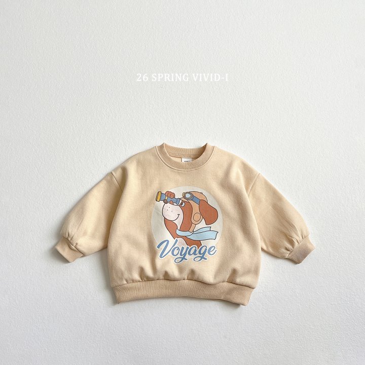 Vivid I - Korean Children Fashion - #littlefashionista - Vintage Dog Sweatshirt - 3