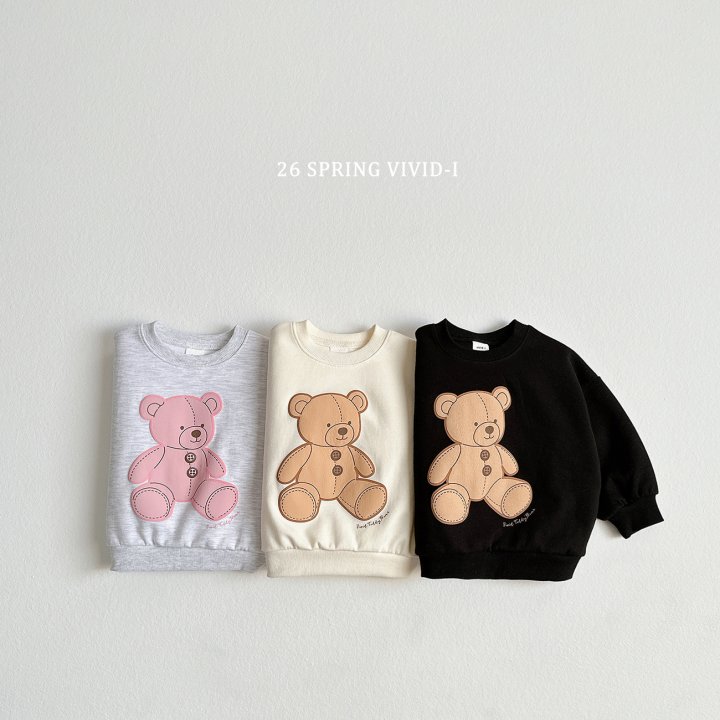 Vivid I - Korean Children Fashion - #littlefashionista - 3D Bear Sweatshirt