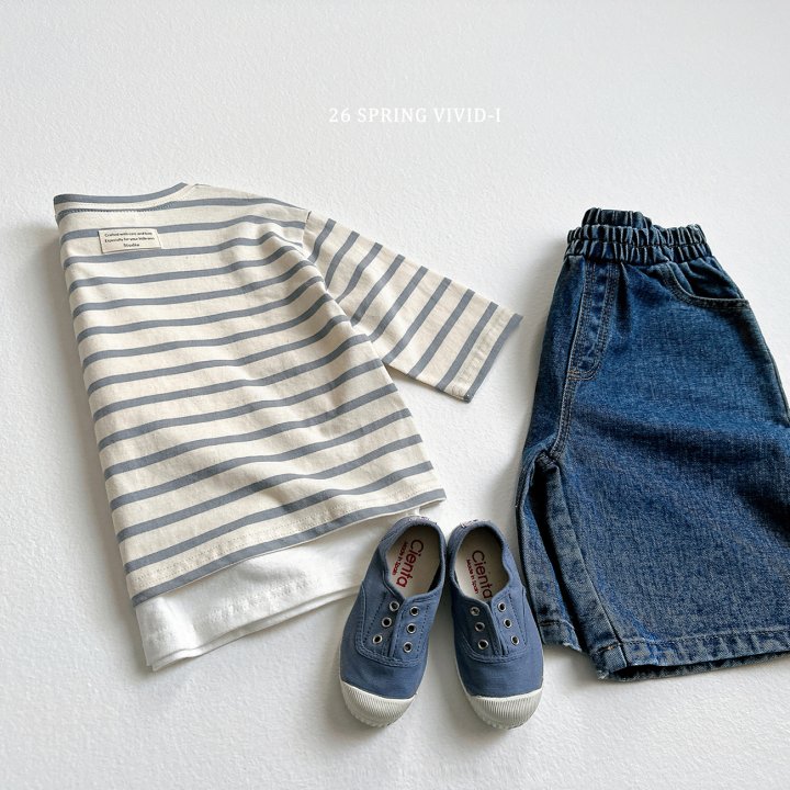 Vivid I - Korean Children Fashion - #littlefashionista - Bermuda Denim Pants - 10