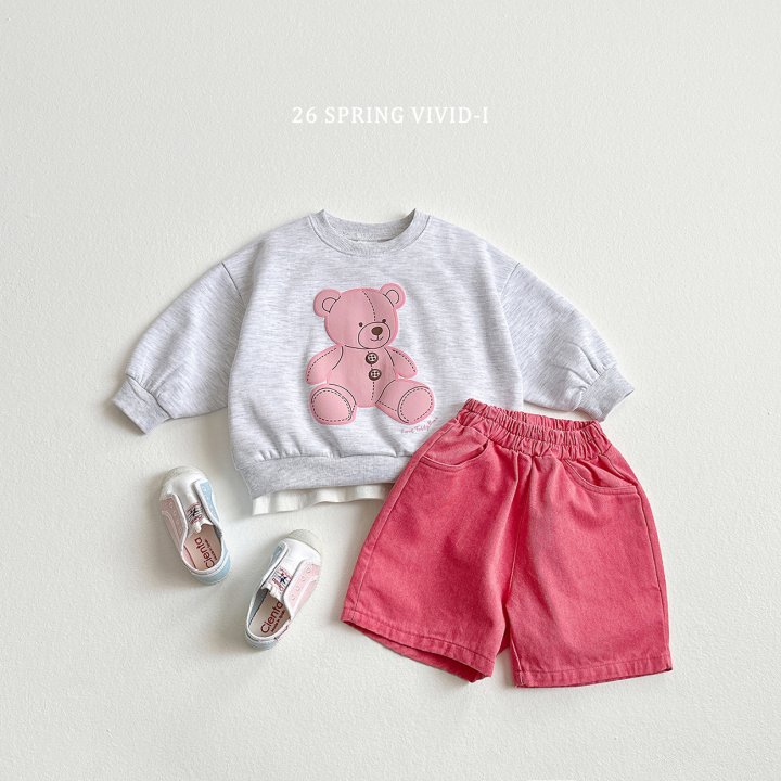 Vivid I - Korean Children Fashion - #littlefashionista - Pigment Half Pants - 3