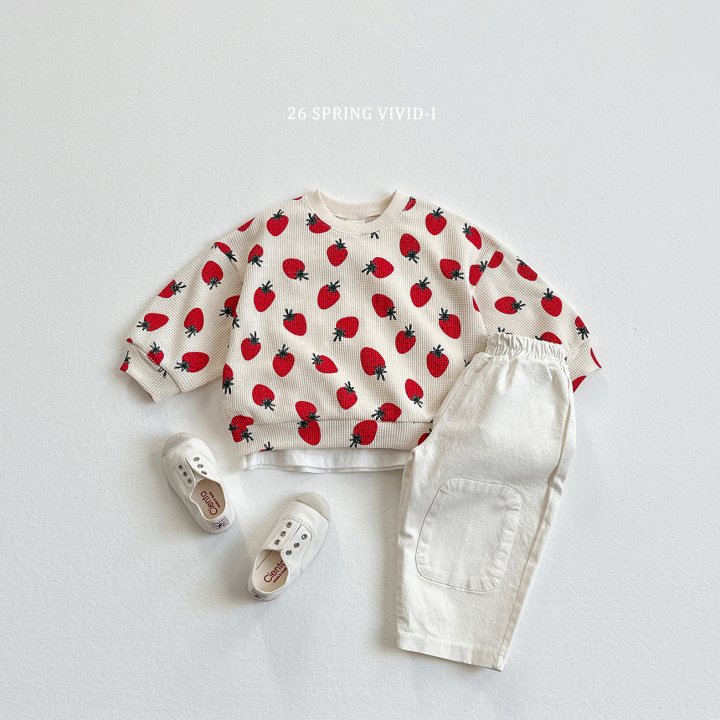 Vivid I - Korean Children Fashion - #littlefashionista - Flower Berry Waffle Set - 5
