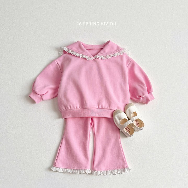 Vivid I - Korean Children Fashion - #littlefashionista - Lace Sailor Set - 3
