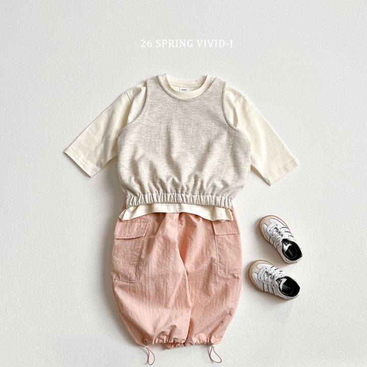 Vivid I - Korean Children Fashion - #littlefashionista - Vest Pintuck Set - 5
