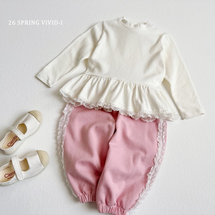 Vivid I - Korean Children Fashion - #littlefashionista - Frill Lace Tee - 7