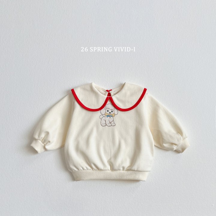 Vivid I - Korean Children Fashion - #littlefashionista - Poodle Big Collar Sweatshirt - 3