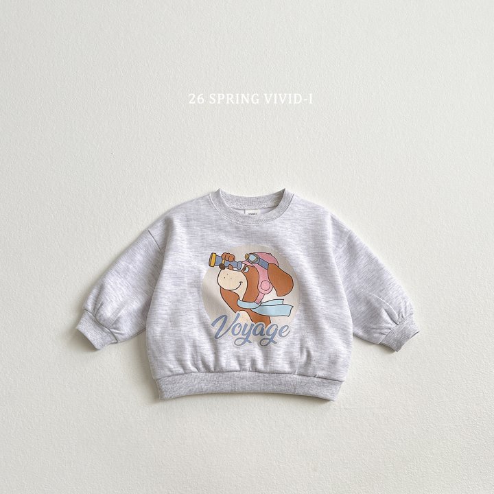 Vivid I - Korean Children Fashion - #littlefashionista - Vintage Dog Sweatshirt - 4