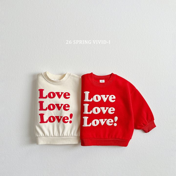 Vivid I - Korean Children Fashion - #magicofchildhood - Love Love Love 3D Sweatshirt