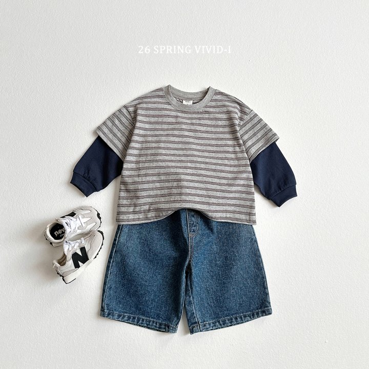 Vivid I - Korean Children Fashion - #magicofchildhood - Bermuda Denim Pants - 11