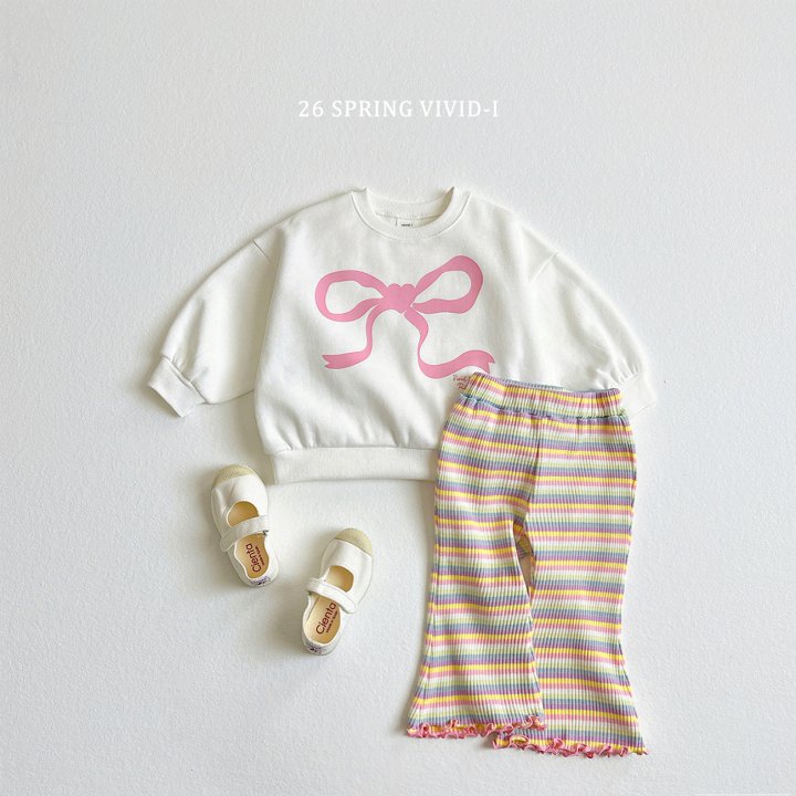 Vivid I - Korean Children Fashion - #magicofchildhood - Rainbow Bootcut Pants - 6