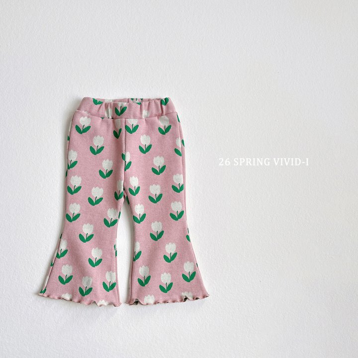 Vivid I - Korean Children Fashion - #littlefashionista - Spring Pattern Bootcut Pants - 4