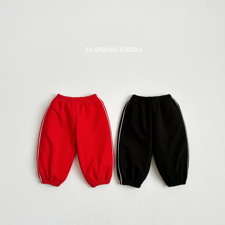 Vivid I - Korean Children Fashion - #magicofchildhood - Stripe Point Jogger Pants