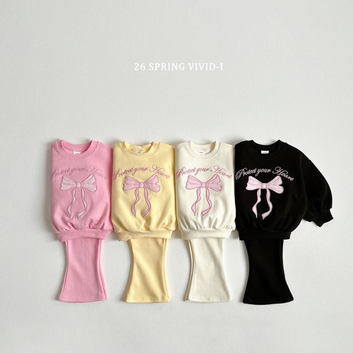 Vivid I - Korean Children Fashion - #magicofchildhood - Ribbon Embroidery Bootcut Set