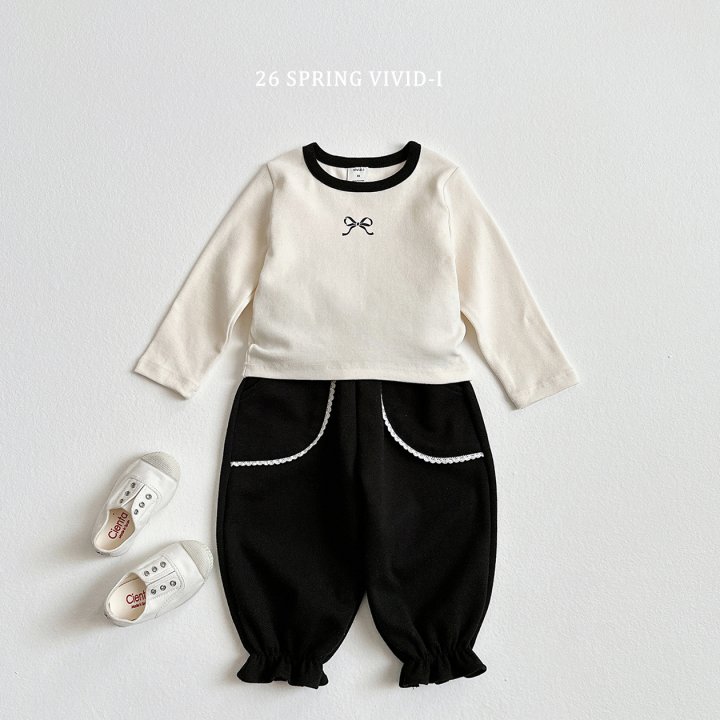 Vivid I - Korean Children Fashion - #magicofchildhood - Mini Ribbon Color-Block Tee - 7