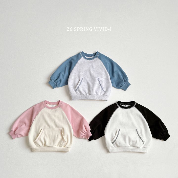 Vivid I - Korean Children Fashion - #minifashionista - Kangaroo Raglan Sweatshirt
