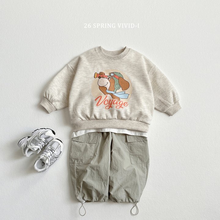 Vivid I - Korean Children Fashion - #minifashionista - Vintage Dog Sweatshirt - 5